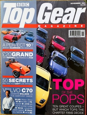 TOP GEAR MAGAZINE NOV-1997 - Honda Integra R, Peugeot 306 GTi-6, Calibra SE8