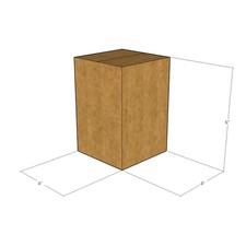 100 4x4x6 Kraft Brown Corrugated Shipping Boxes 32 ECT Single-Wall New
