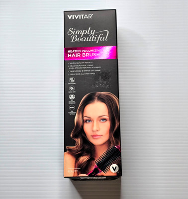 Pink Vivitar Simply Beautiful Heated Volumizing Hair Brush Dual Temp