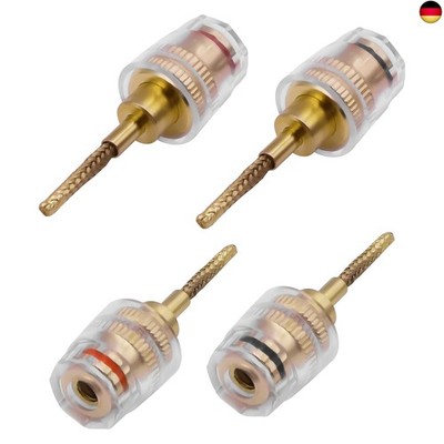 XMSJSIY Flex Pin Bananastecker 4mm Banana Buchse zu Braided 2mm Connector