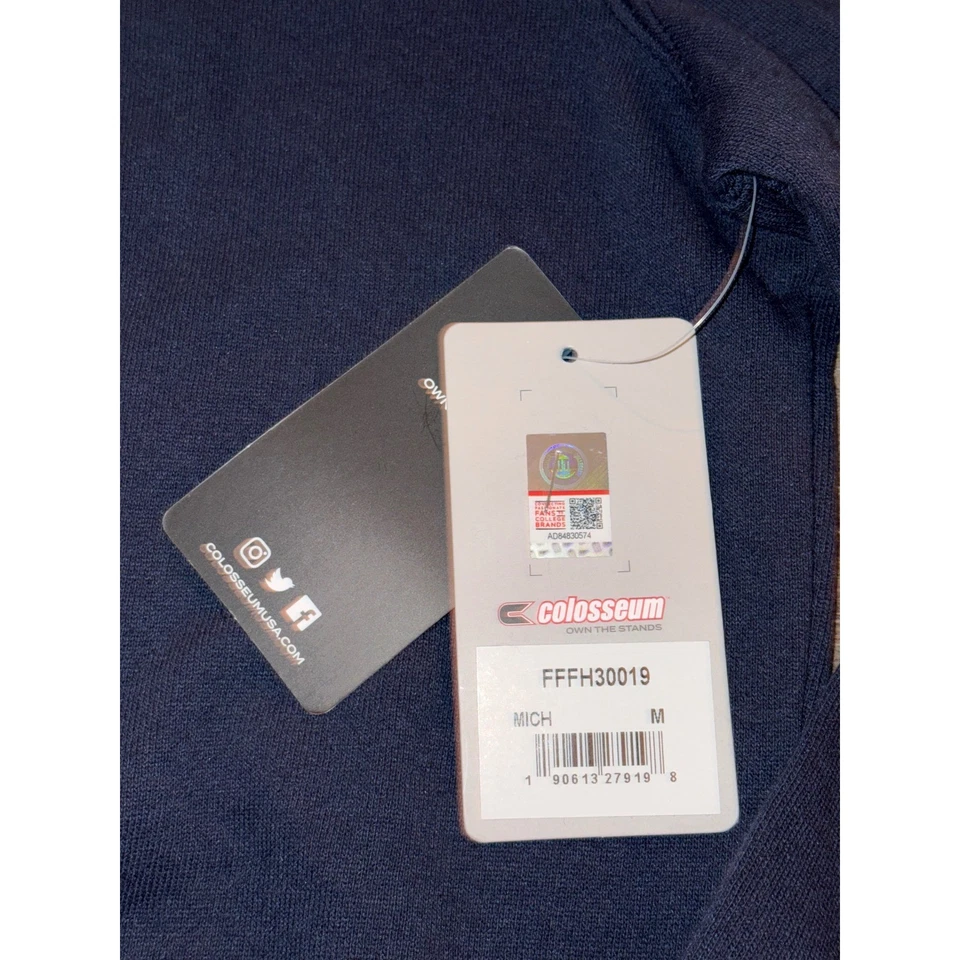 Sudadera con capucha para mujer Michigan Wolverines Colisseum - mediana - azul marino nueva con etiquetas Foto 4 de 4