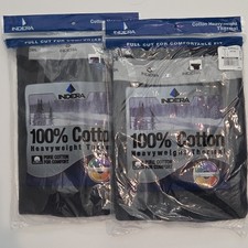 Indera Heavyweight Thermal 100 Cotton Long Johns 2 Pack Black Small 30-32