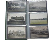 Vintage Railway Postcard Album Collection British Train Locomotives