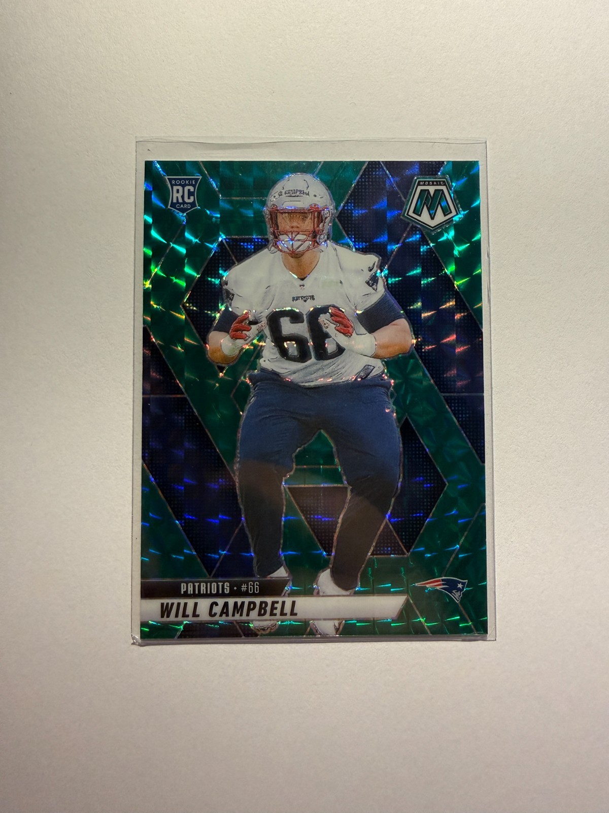 2025 Panini Mosaic - Rookies Will Campbell #378 Green Mosaic Prizm (RC)