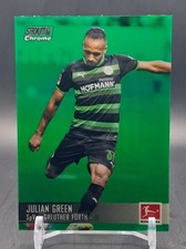 2021-22 Julian Green Topps Stadium Club Chrome Green Refractor Card /99