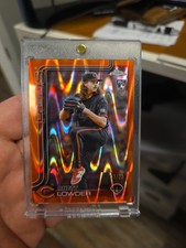 RHETT LOWDER 2025 TOPPS CHROME ORANGE REFRACTOR /25 RC CINCINNATI REDS