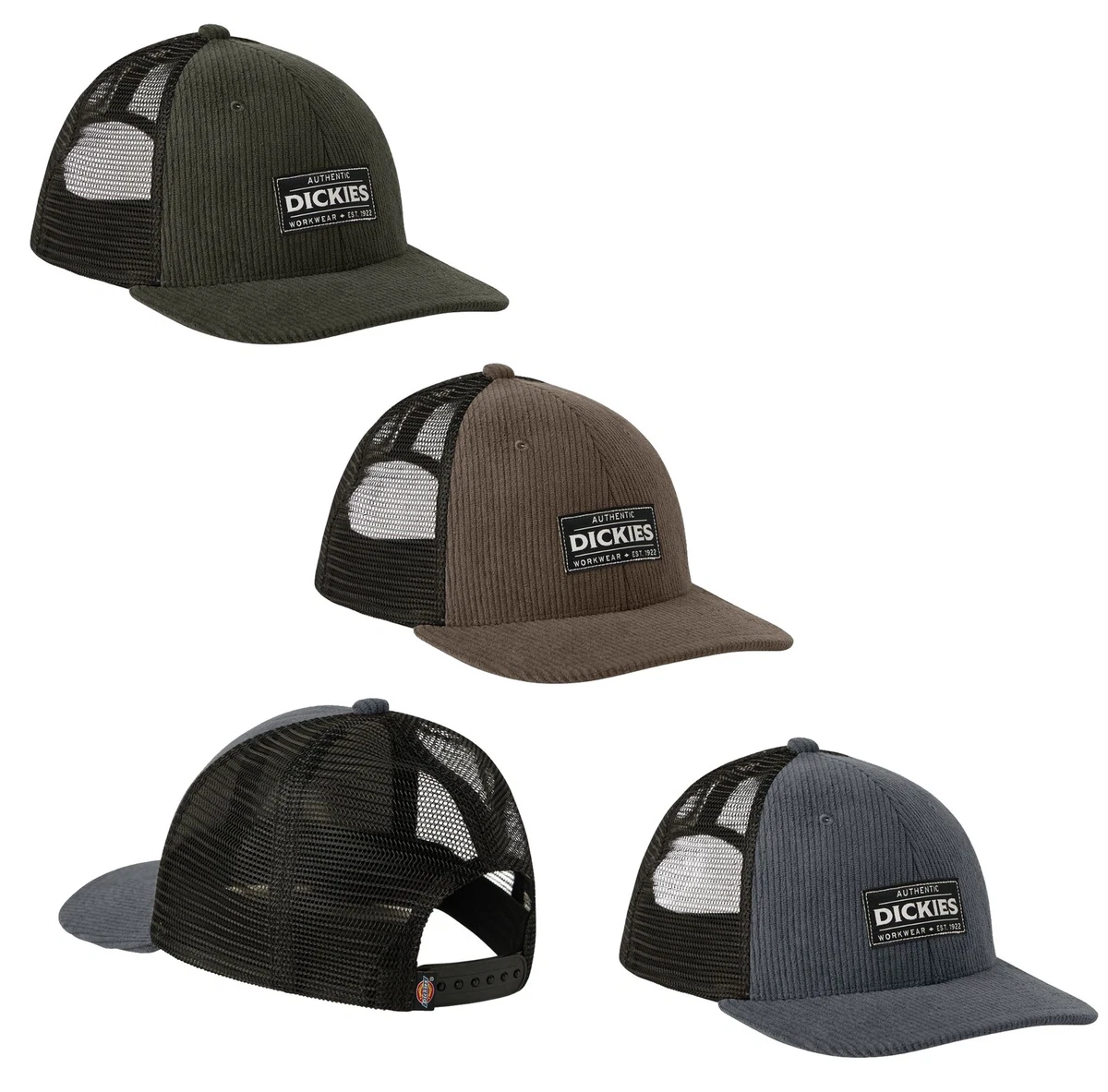 Dickies Roomy Cappello Uomo – Tela Cerata, Visiera Piatta, Toppa In Pelle E Matita Inclusa