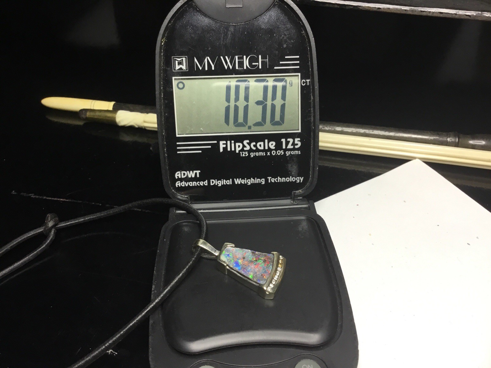 Authentic Large Custom Made Boulder Opal/diamonds… - image 14