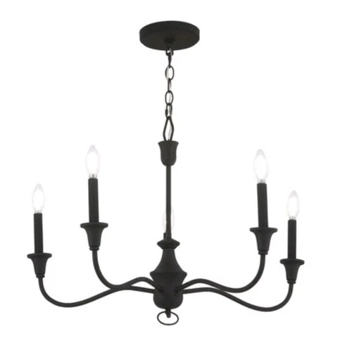 Minka Lavery Halifax County 5 Light 28" Wide Taper Candle Style Chandelier - Picture 2 of 7