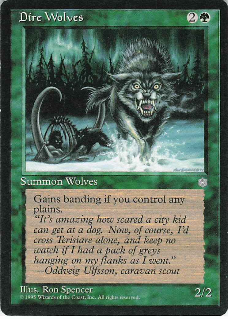 Dire Wolves Common Ice Age Magic: The Gathering LP