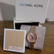 NEW AUTHENTIC MICHAEL KORS ROSE GOLD CRYSTALS WOMEN'S MK4331 WATCH 225