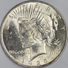 1923 90% Silver Peace Dollar UNC