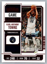#42 Karl-Anthony Towns 2023-24 Panini Contenders Game Ticket Bronze Timberwolves
