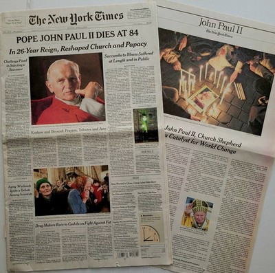 2005 Apr 03: New York NY Times - POPE JOHN PAUL II Dies Age 84!