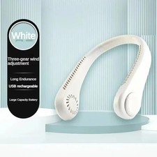 Neck Fan Hands Free Bladeless Cooling Fans USB Rechargeable Portable Hanging UK