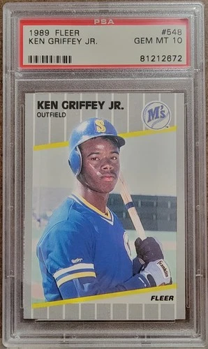 1989 Fleer Ken Griffey Jr. RC #548 Mariners PSA 10 GEM MINT HOF
