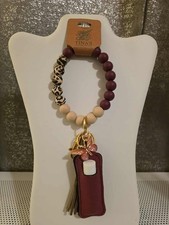 Handmade Keychain Wristlet Leopard Print