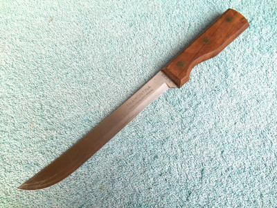 VINTAGE TRAMONTINA INOX Stainless Steel Chef's SLICER Knife 8'' BLADE Full Tang 
