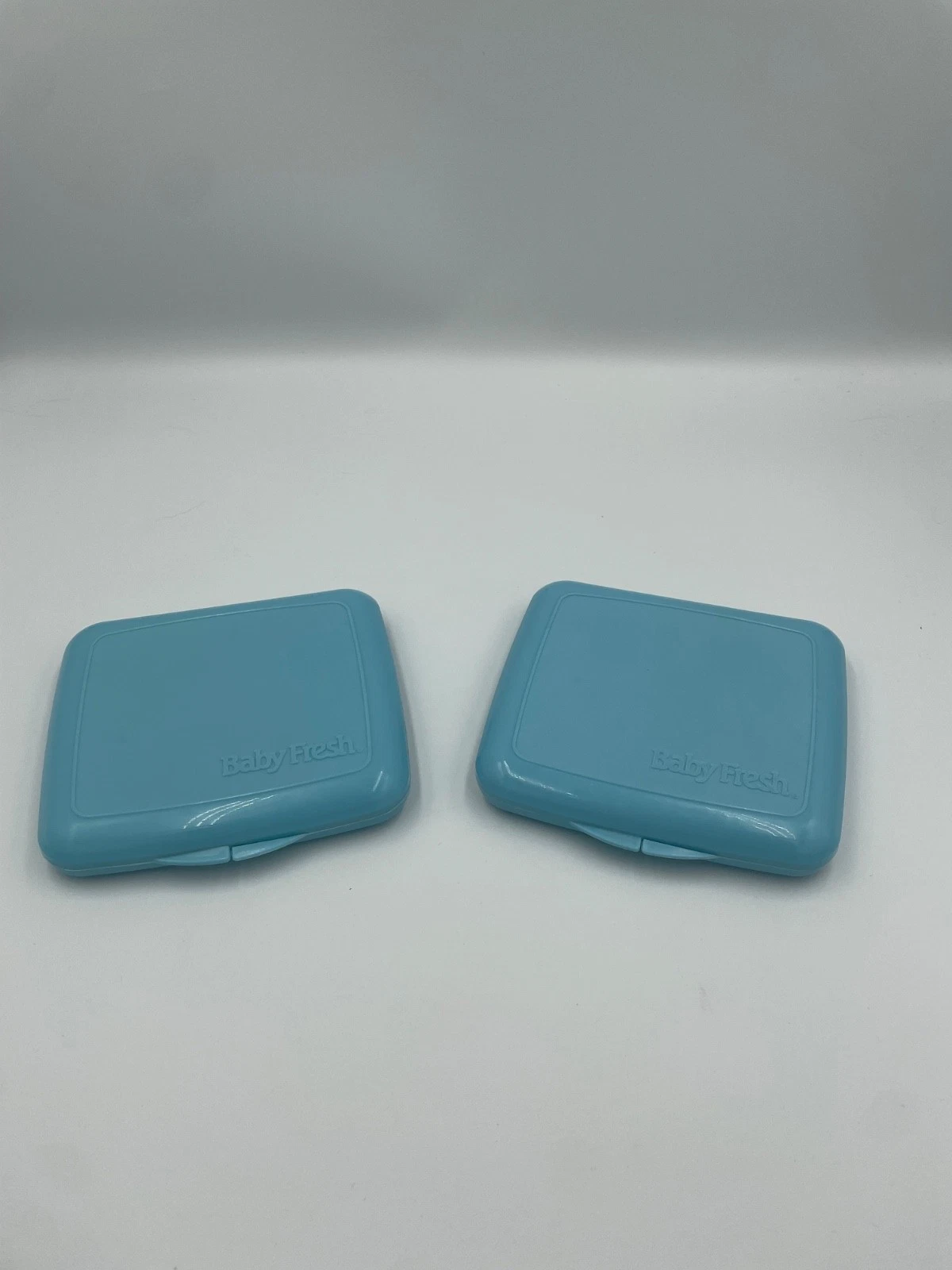 lot of 2 vintage 1984 empty baby fresh baby wipes containers