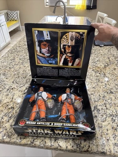 Star Wars Wedge Antilles & Biggs Darklighter Rebel Pilot Collection set,Box wear