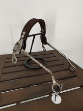 Vintage Horse Hackamore Tooled Leather Nose