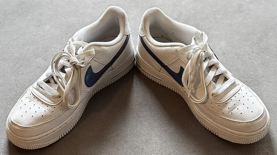 Nike Air Force 1 Impact Next Nature Kids “White Blue Lightning” (GS) Sz4.5y - Image 3 of 4