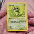 Pokémon Caterpie 1st Edition Base Set Shadowless Card 045/102 Regular Common
