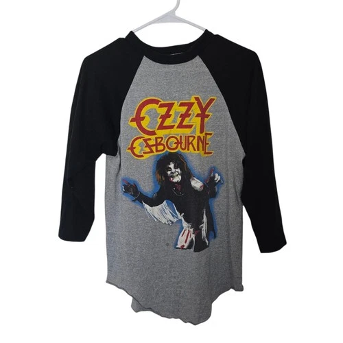 80s Ozzy Osbourne Diary of a Madman Raglan T-Shirt C 1980s vintage concert t-shirt, vintage, size M, single stitch, B+ condition