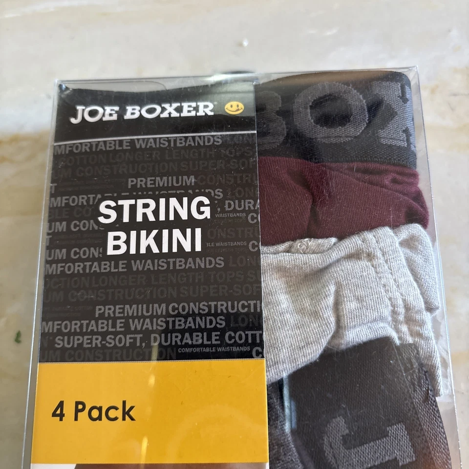 New Kmart Joe Boxer Men’s 4 Pack String Bikini  Brief Underwear Vintage XL - Image 3 of 4