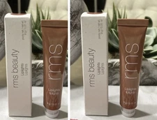 2 RMS Beauty Liplights Cream Lip Gloss 0.31 Oz. Full Size Bisou Lip Gloss NIB