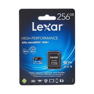 Lexar 633x 256GB microSDXC Speicherkarte UHS-I Class 10 (LSDMI256BB633A)