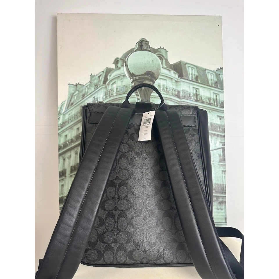 Mochila Coach CJ575 Blaine en lona exclusiva EN carbón Foto 4 de 4