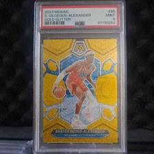 2023 Panini Mosaic Shai Gilgeous-Alexander #85 Gold Glitter Mosaic Prizm/5 Pop 3