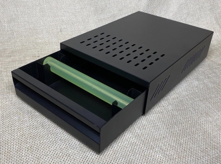 ЧЕРНЫЙ из нержавеющей стали кофе стук коробка ящик 13 1/2 «x 9 3/4» x 3 3/4» новый - Изображение 2 из 4