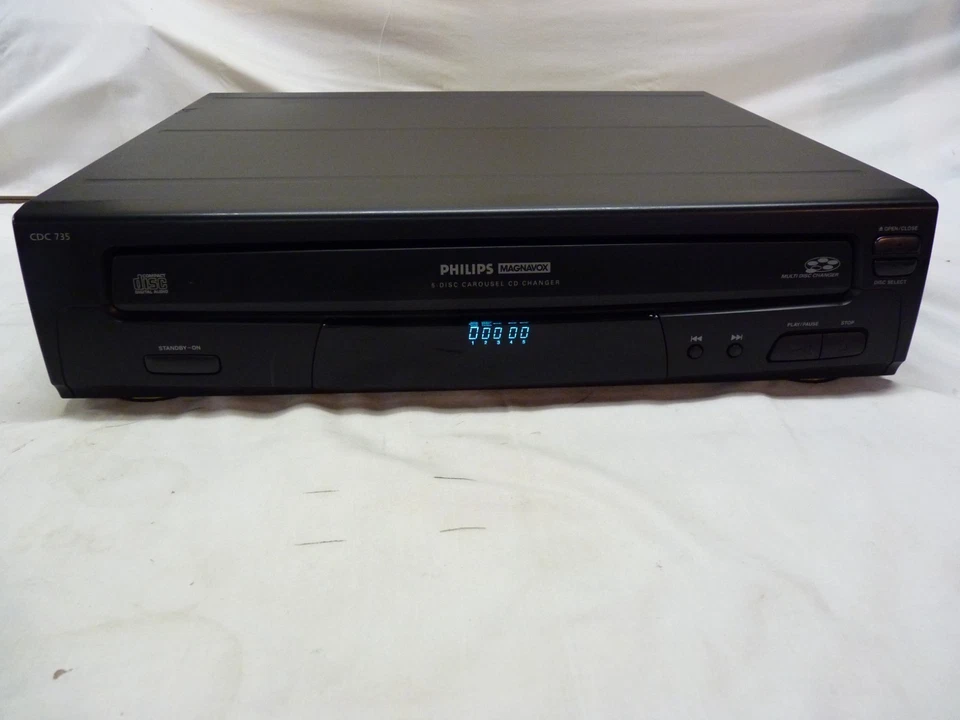 CD Changer Philips Magnavox 5 Disc - Easy To Use - Clean Works Great - Fast Ship - Image 2 of 4