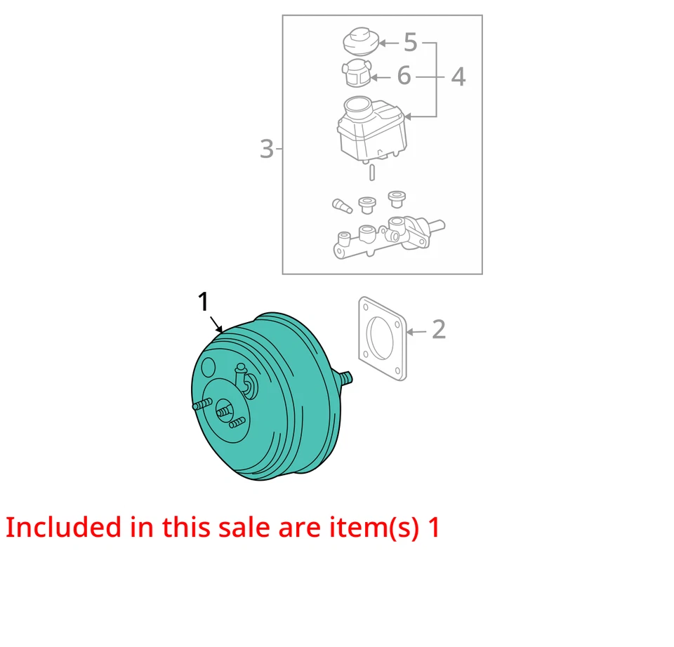 Potenciador de freno sin control de tracción compatible con 04-08 SOLARA 859445 Foto 2 de 4