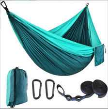 Image of Camping Hammock Hanging Swing Travel Lightweight Portable Sleeping Nylon Hammock