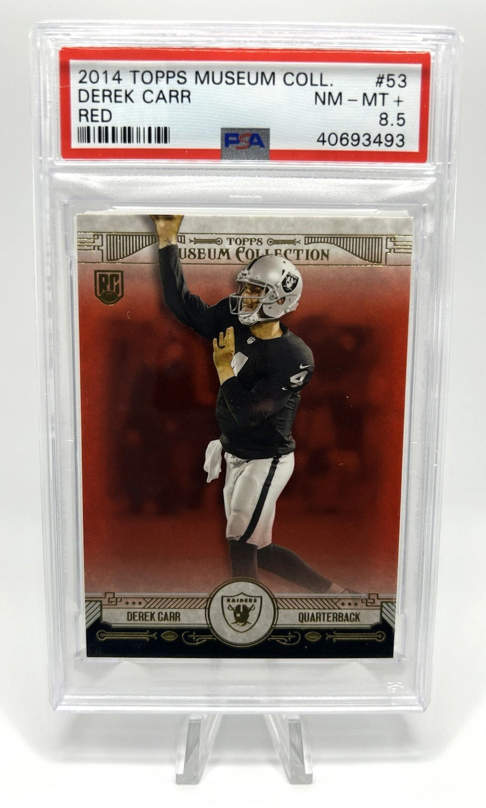 Derek Carr Topps Museum Collection #53 Ruby