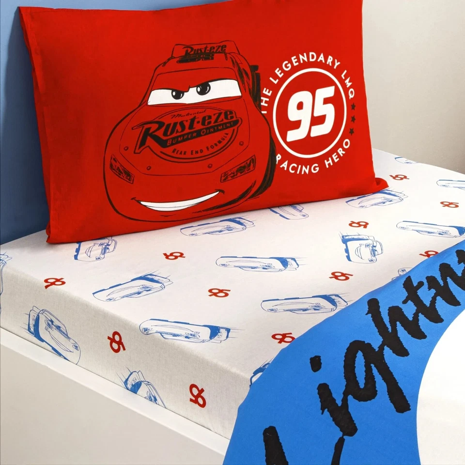 Official Disney Cars McQueen Single Duvet Cover Set – Tac Licensed – 100% Cotton - Photo 4/4