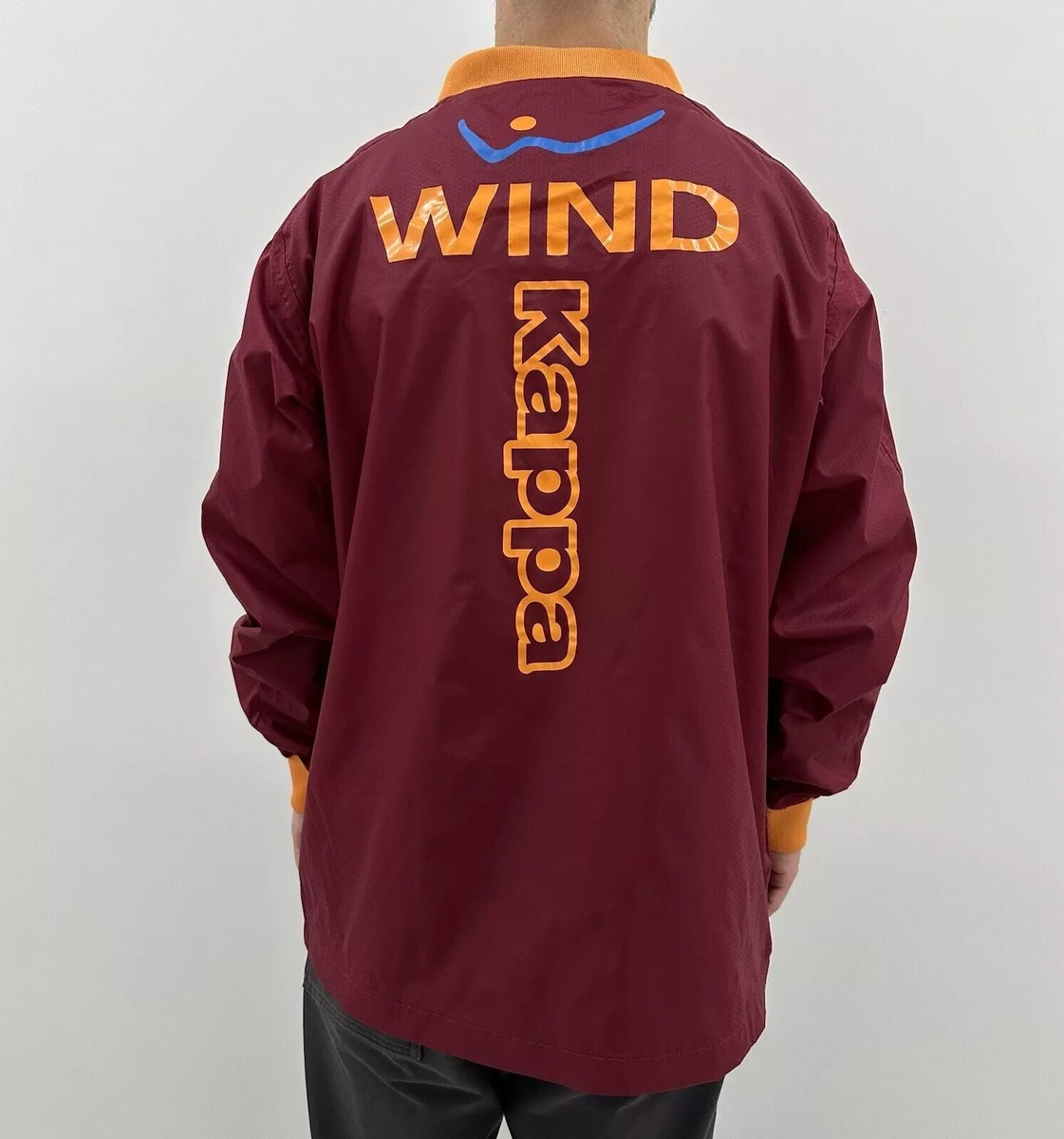 VINTAGE AS ROMA 2000s TRAINING JACKET LONG SLEEVE WINDBREAKER WIND