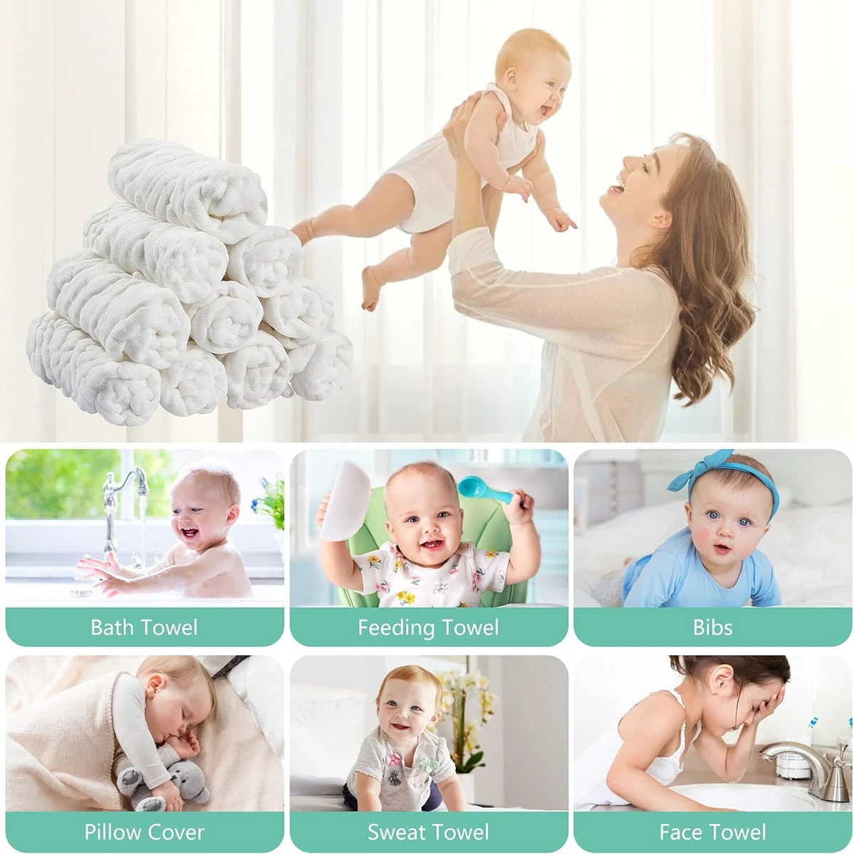 Baby girl muslin cloths sales