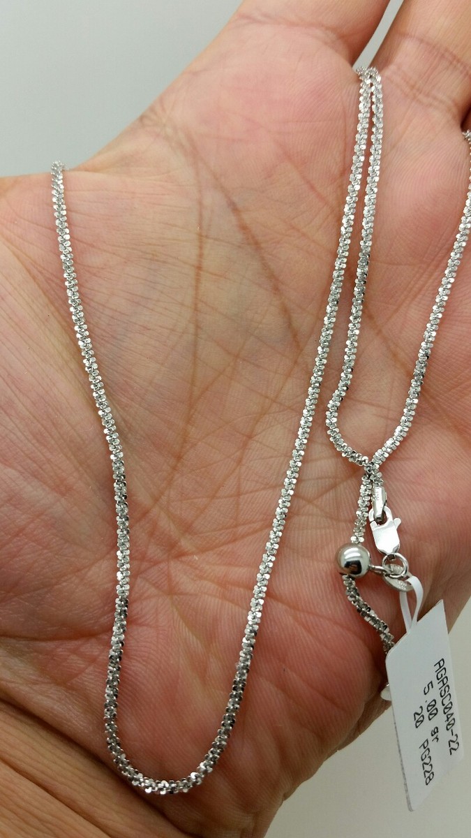 silver ネックレス　925 ITALY 925 Sterling Silver Italy Figaro Chain Necklace 20