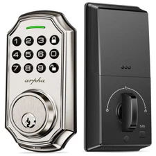 ARPHA Smart Front Door Lock Set Electronic Keypad Deadbolt Keyless Entry＆100Code