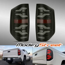 Fit 14-21 Toyota Tundra LUXX-Series LED Tail Lights Repalcement Pair Alpha-Black