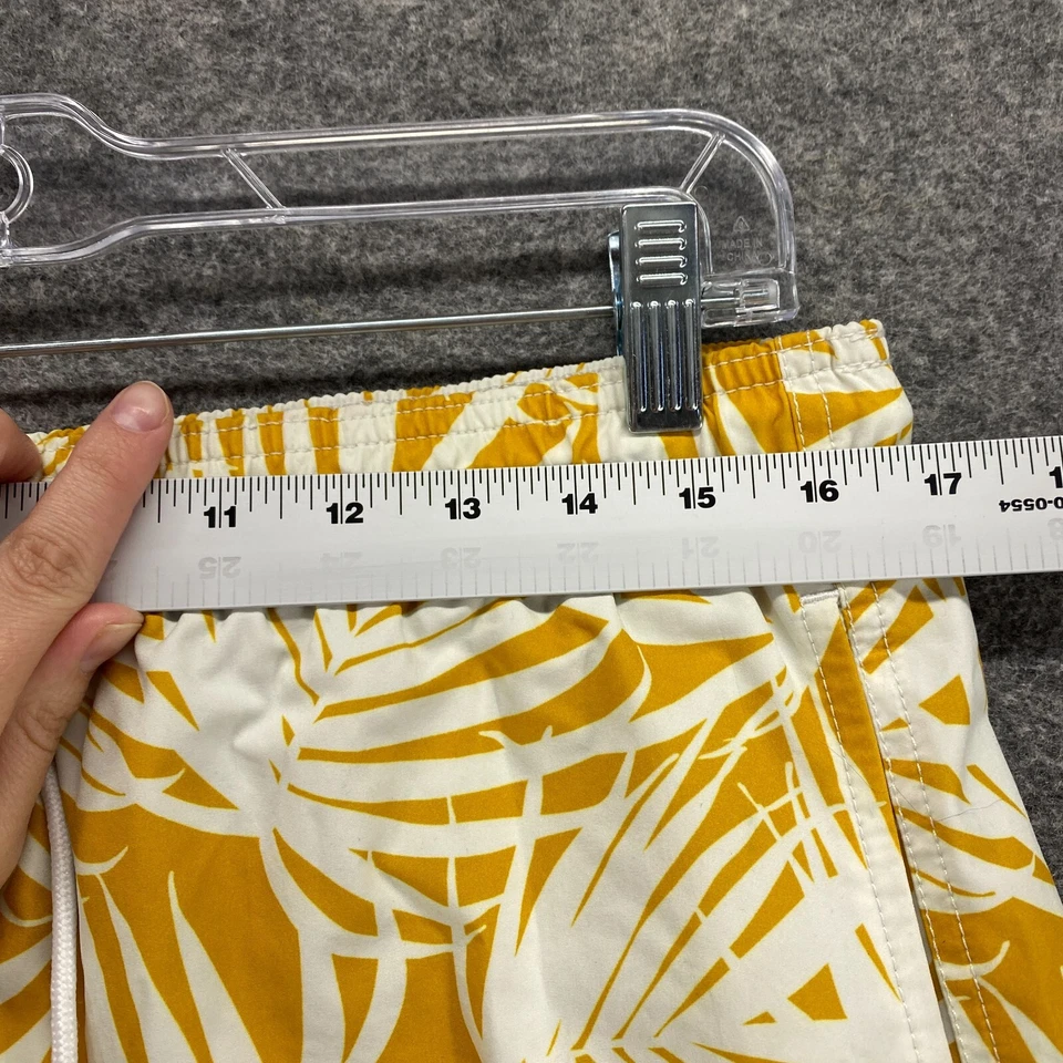 Pantalones Cortos de Natación Express Hombre M Medianos Naranja Floral Tiro Medio Cordón Forrado Foto 3 de 4