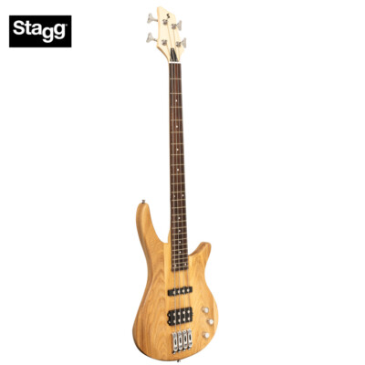 Stagg Fusion 40 Solid Ash Body 4-String Electric Bass Natural SBF-40 NAT