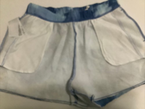 Abercrombie kids Blue Cotton Shorts 15/16 Youth Embroidered Logo Clouds - Picture 13 of 15