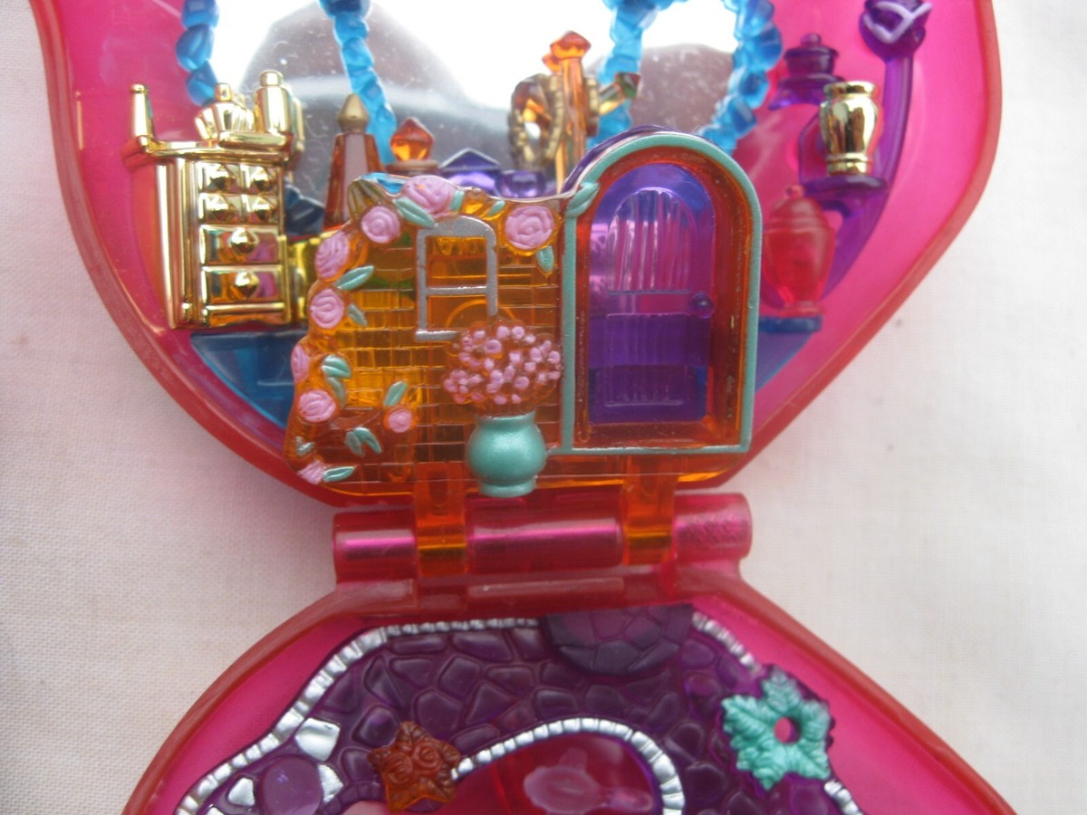 1996 POLLY POCKET Sweet Roses Compact w/2 Doll Figures 1992