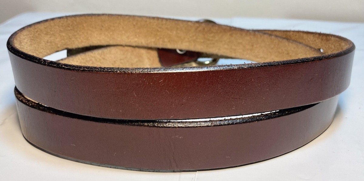 Etienne Aigner Womens Belt Brown Leather Size S/M 3/4” Wide