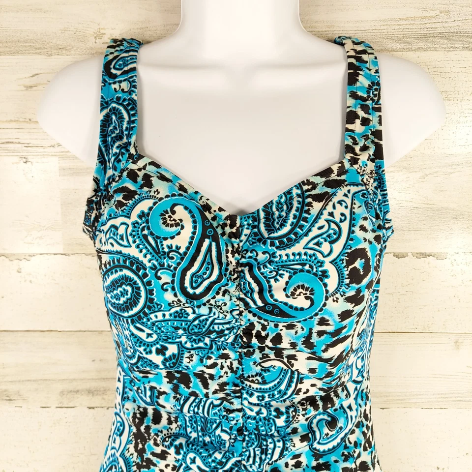 ВИНТАЖНЫЙ КУПАЛЬНИК ROSE MARIE REID ЦЕЛЬНЫЙ РАЗМЕР 12 АНИМАЛИСТИЧЕСКИЙ ПРИНТ С НЕСКОЛЬКИМИ УЗОРАМИ... - Изображение 4 из 4